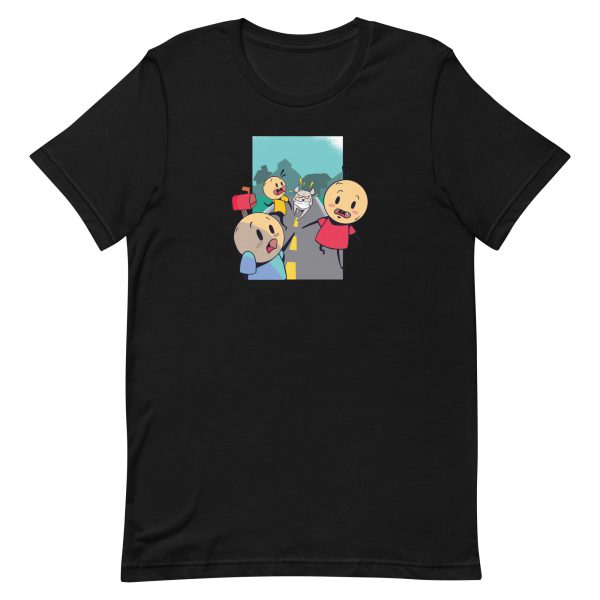 unisex-staple-t-shirt-black-front-6a1687680a1a7.jpg Running From Dog T-Shirt