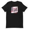 unisex-staple-t-shirt-black-front-6a168ae6bedd1.jpg Dog American Flag T-Shirt