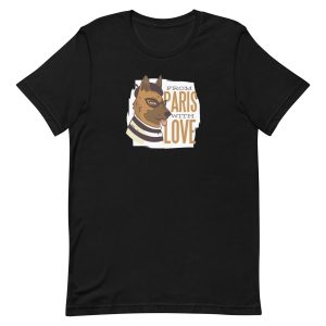 unisex-staple-t-shirt-black-front-6a168d7e425f5.jpg Paris German Shepherd T-Shirt