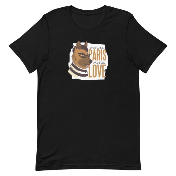unisex-staple-t-shirt-black-front-6a168d7e425f5.jpg Paris German Shepherd T-Shirt