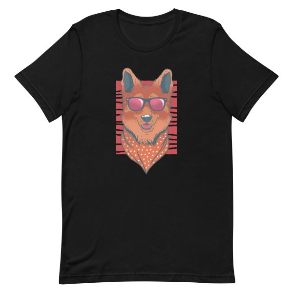 unisex-staple-t-shirt-black-front-6a168ee595c37.jpg German Shepherd Glasses T-Shirt