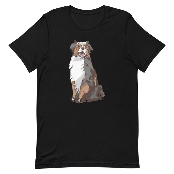 unisex-staple-t-shirt-black-front-6a16907b8b98d.jpg Australian Shepherd Dog T-Shirt