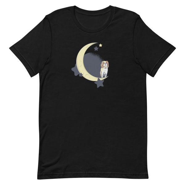 unisex-staple-t-shirt-black-front-6a169256e75d5.jpg Dog On The Moon T-Shirt