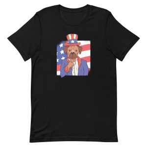 unisex-staple-t-shirt-black-front-6a1693568b921.jpg Boxer Dog Uncle Sam T-Shirt