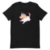 unisex-staple-t-shirt-black-front-6a1694088bb4b.jpg Unicorn Dog T-Shirt
