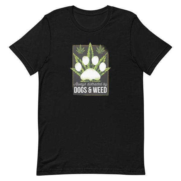 unisex-staple-t-shirt-black-front-6a16c48b0d4d9.jpg Dogs and Weed T-Shirt