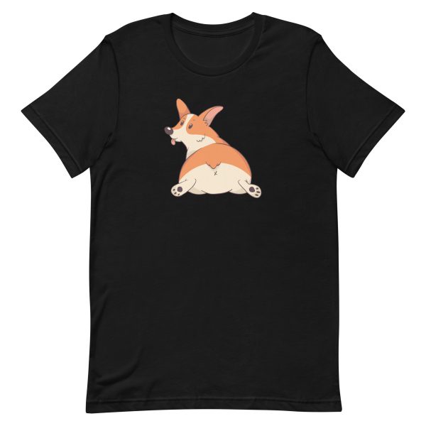 unisex-staple-t-shirt-black-front-6a16c69183c51.jpg Cute Corgi T-Shirt