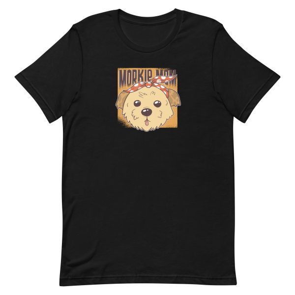 unisex-staple-t-shirt-black-front-6a16c9338851d.jpg Morkie Mom T-Shirt