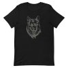 unisex-staple-t-shirt-black-front-6a16ca763f4d8.jpg German Shepherd Linear T-Shirt