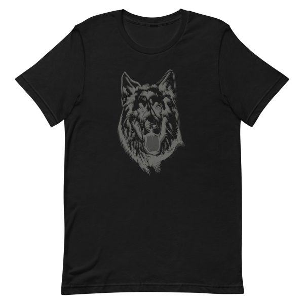 unisex-staple-t-shirt-black-front-6a16ca763f4d8.jpg German Shepherd Linear T-Shirt