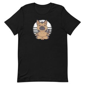 unisex-staple-t-shirt-black-front-6a16cada8c4d0.jpg German Shepherd Yoga T-Shirt