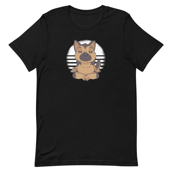 unisex-staple-t-shirt-black-front-6a16cada8c4d0.jpg German Shepherd Yoga T-Shirt