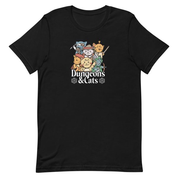 unisex-staple-t-shirt-black-front-6a16d297a2b6a.jpg Dungeons and Cats T-Shirt