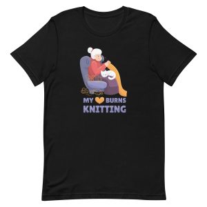 unisex-staple-t-shirt-black-front-6a16d407c3168.jpg Knitting Granny T-Shirt