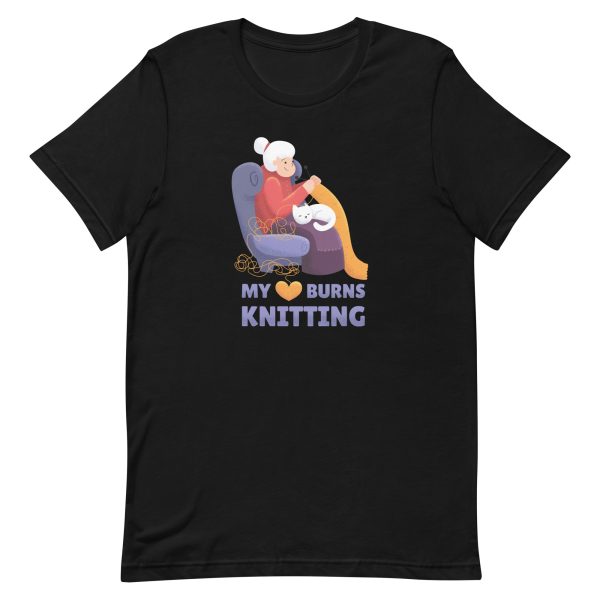 unisex-staple-t-shirt-black-front-6a16d407c3168.jpg Knitting Granny T-Shirt