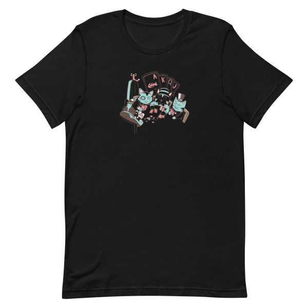 unisex-staple-t-shirt-black-front-6a16d4cad6b7a.jpg Poker Cats T-Shirt