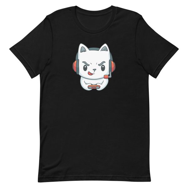 unisex-staple-t-shirt-black-front-6a16d6696e5a4.jpg Gamer Cat T-Shirt