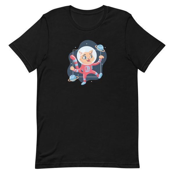 unisex-staple-t-shirt-black-front-6a16d79f8cce5.jpg Space Cat T-Shirt