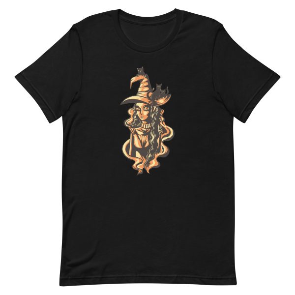 unisex-staple-t-shirt-black-front-6a16dc7f2cf7a.jpg Witch and Cats T-Shirt