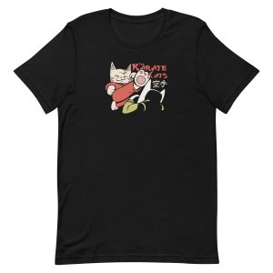 unisex-staple-t-shirt-black-front-6a16e657c0422.jpg Karate Cats T-Shirt