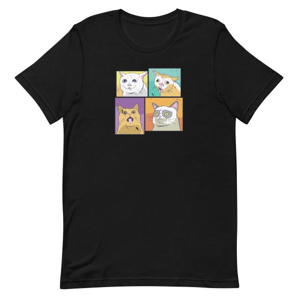 unisex-staple-t-shirt-black-front-6a16e8192b3c4.jpg Meme Cats T-Shirt