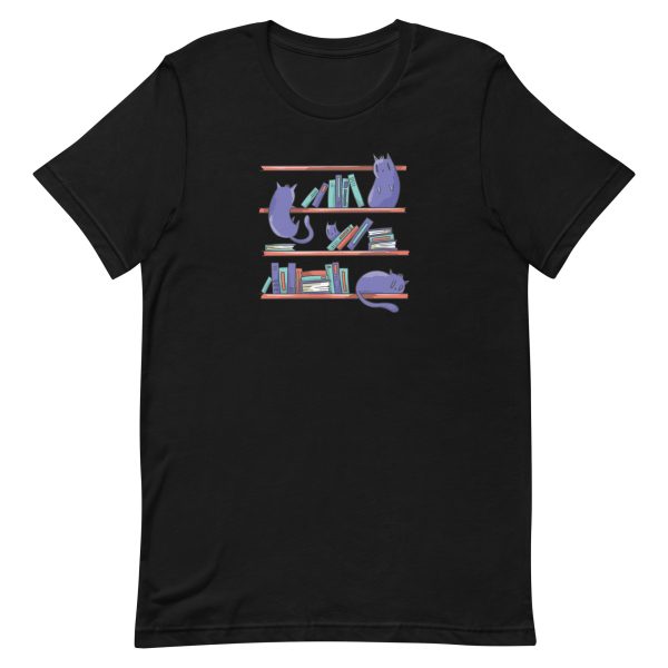 unisex-staple-t-shirt-black-front-6a16ead3aaade.jpg Library Cats T-Shirt