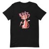 unisex-staple-t-shirt-black-front-6a16f1a44c210.jpg Cat With Knife T-Shirt