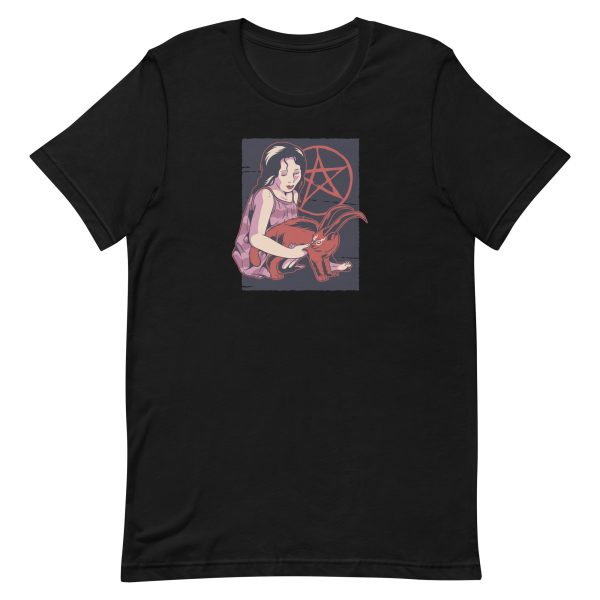 unisex-staple-t-shirt-black-front-6a16f29c95fae.jpg Demon Cat T-Shirt