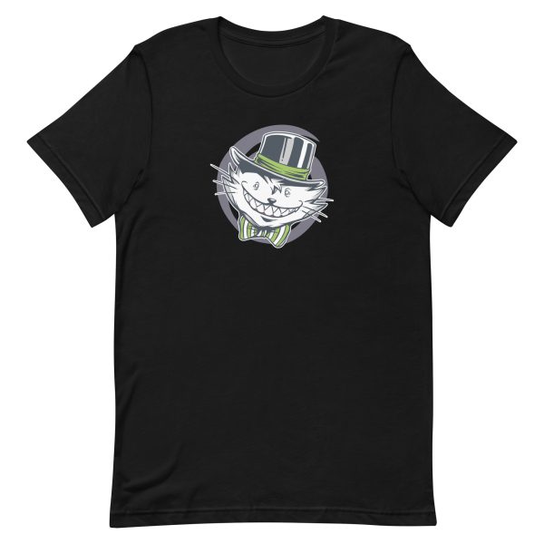 unisex-staple-t-shirt-black-front-6a16f5bb456fe.jpg Crazy Creepy Cat T-Shirt