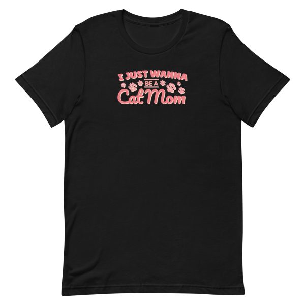 unisex-staple-t-shirt-black-front-6a16fbd3b9e62.jpg Cat Mom T-Shirt