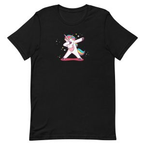 unisex-staple-t-shirt-black-front-6a17aacb5cc60.jpg Unicorn Dabbing T-Shirt