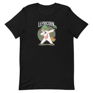 unisex-staple-t-shirt-black-front-6a17ab2c0365e.jpg Unicorn Leprechaun T-Shirt