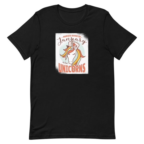 unisex-staple-t-shirt-black-front-6a17ad0d9977d.jpg Unicorn Nurse T-Shirt