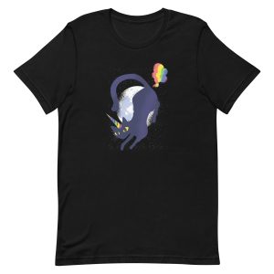 unisex-staple-t-shirt-black-front-6a17adf737ebc.jpg Cat Unicorn T-Shirt