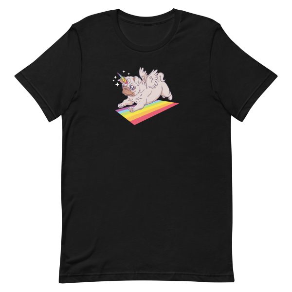unisex-staple-t-shirt-black-front-6a17aeab507a3.jpg Pug Unicorn T-Shirt