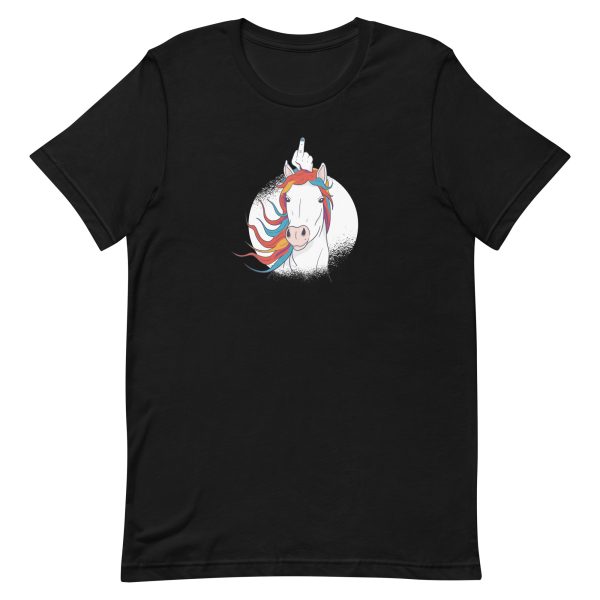 unisex-staple-t-shirt-black-front-6a17b7d2acde1.jpg Unicorn Middle Finger T-Shirt