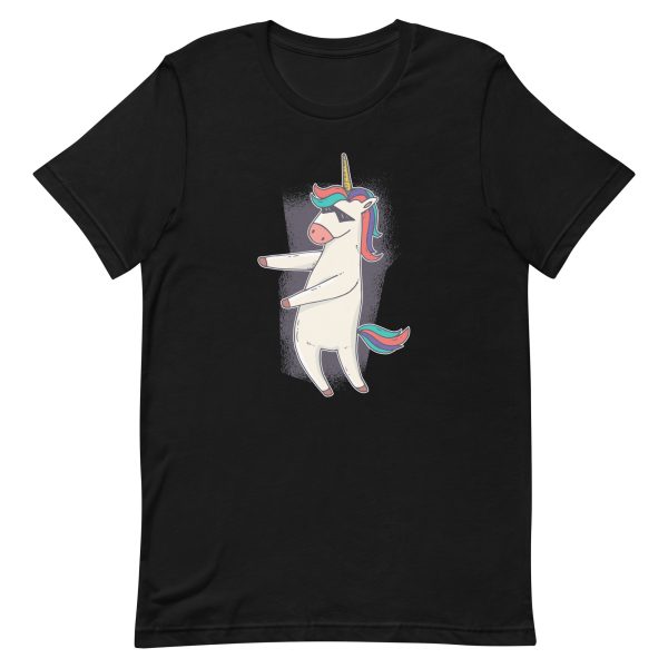 unisex-staple-t-shirt-black-front-6a17b92c59fc2.jpg Unicorn Floss Dance T-Shirt