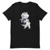 unisex-staple-t-shirt-black-front-6a17dbf3b5c11.jpg Zombie Unicorn Floss T-Shirt