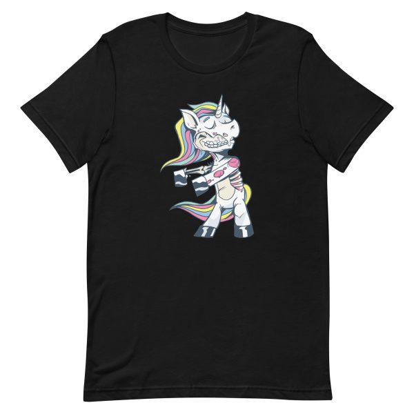 unisex-staple-t-shirt-black-front-6a17dbf3b5c11.jpg Zombie Unicorn Floss T-Shirt