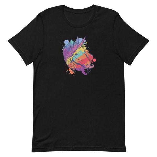 unisex-staple-t-shirt-black-front-6a17e71620f2b.jpg Colorful Unicorn T-Shirt