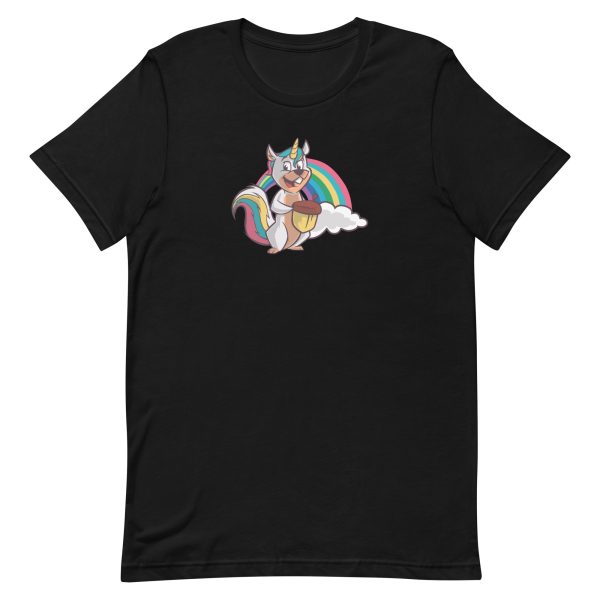 unisex-staple-t-shirt-black-front-6a17e892535c6.jpg Squirrel Unicorn T-Shirt