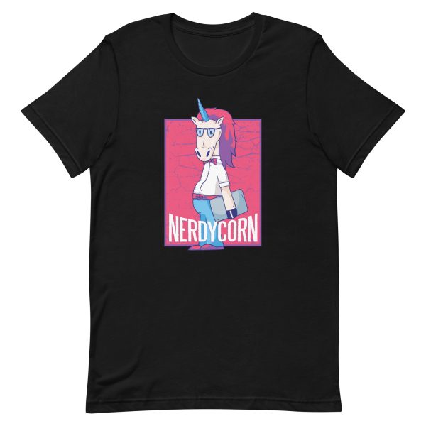 unisex-staple-t-shirt-black-front-6a17ec076889f.jpg Nerd Unicorn T-Shirt