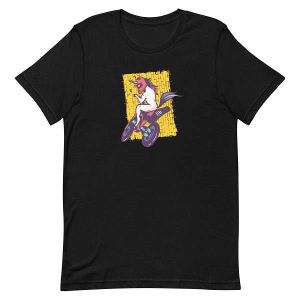 unisex-staple-t-shirt-black-front-6a17f69589be8.jpg Unicorn Motorcycle T-Shirt