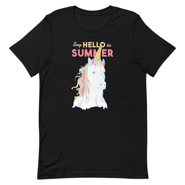 unisex-staple-t-shirt-black-front-6a17fa2b40b35.jpg Summer Unicorn T-Shirt