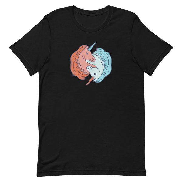 unisex-staple-t-shirt-black-front-6a17fba45fe43.jpg Yin Yang Unicorns T-Shirt
