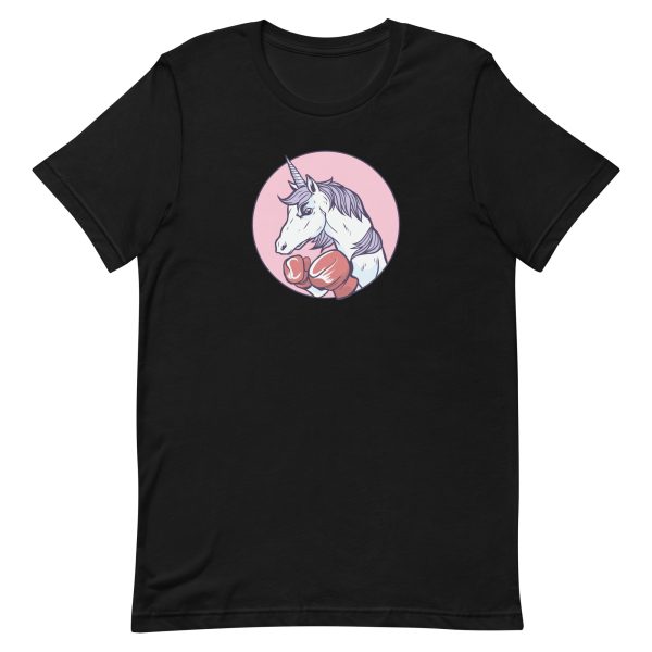 unisex-staple-t-shirt-black-front-6a17fd5e10d72.jpg Unicorn Boxing T-Shirt