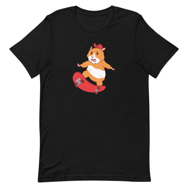unisex-staple-t-shirt-black-front-6a1814374465c.jpg Skater Hamster T-Shirt