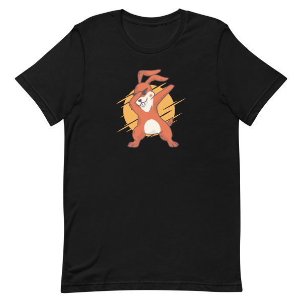 unisex-staple-t-shirt-black-front-6a181a67835b6.jpg Dabbing Bunny T-Shirt