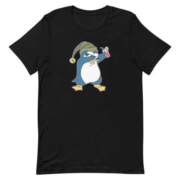 unisex-staple-t-shirt-black-front-6a18234114646.jpg Dabbing Penguin T-Shirt