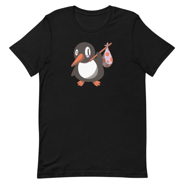 unisex-staple-t-shirt-black-front-6a1823dd3e8b9.jpg Penguin Bag T-Shirt